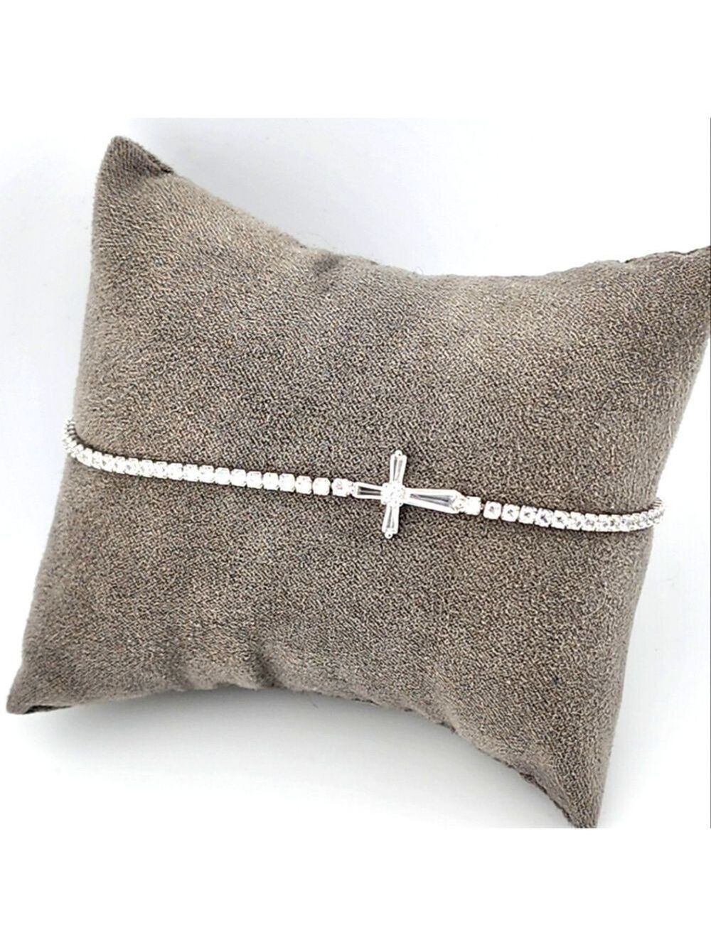 Brand New Sterling Silver 925 CROSS adjustable Bracelet
